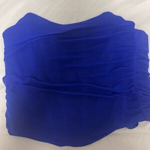Vibrant Blue Ruched Skirt